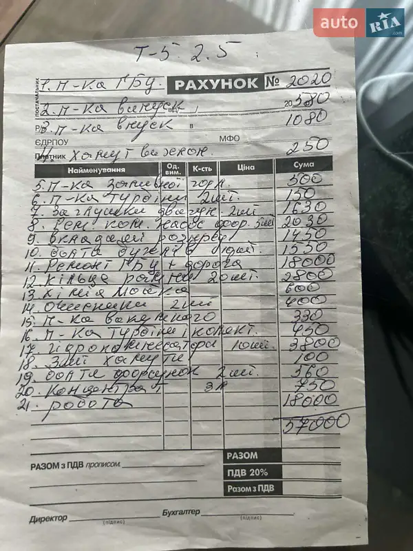 Мінівен Volkswagen Transporter 2005 в Умані документ