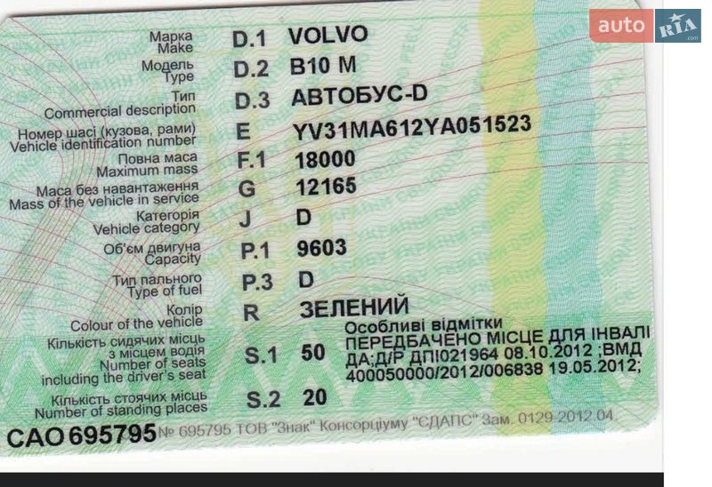 Туристический / Междугородний автобус Volvo B10R 1999 в Кременчуге