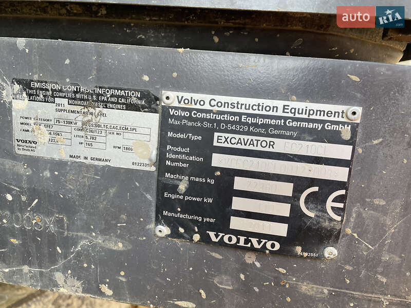 Гусеничный экскаватор Volvo EC 210CL 2011 в Калуше