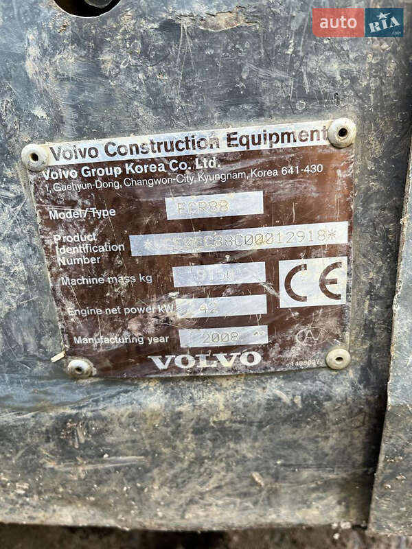 Миниэкскаватор Volvo ECR 88D 2008 в Черновцах
