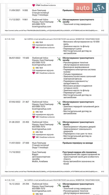 Седан Volvo S60 2020 в Киеве документ