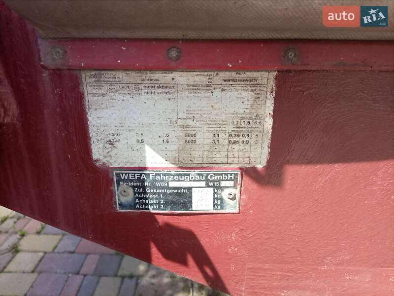 Тентованный борт (штора) - прицеп WEFA BZ 2006 в Ровно фото 11 Тентованный борт (штора) - прицеп WEFA BZ 2006 в Ровно