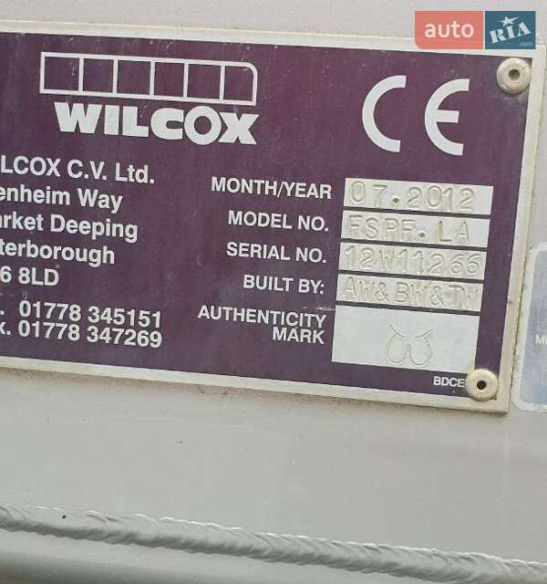 Самосвал полуприцеп Wilcox Tipper LTD 2012 в Тернополе