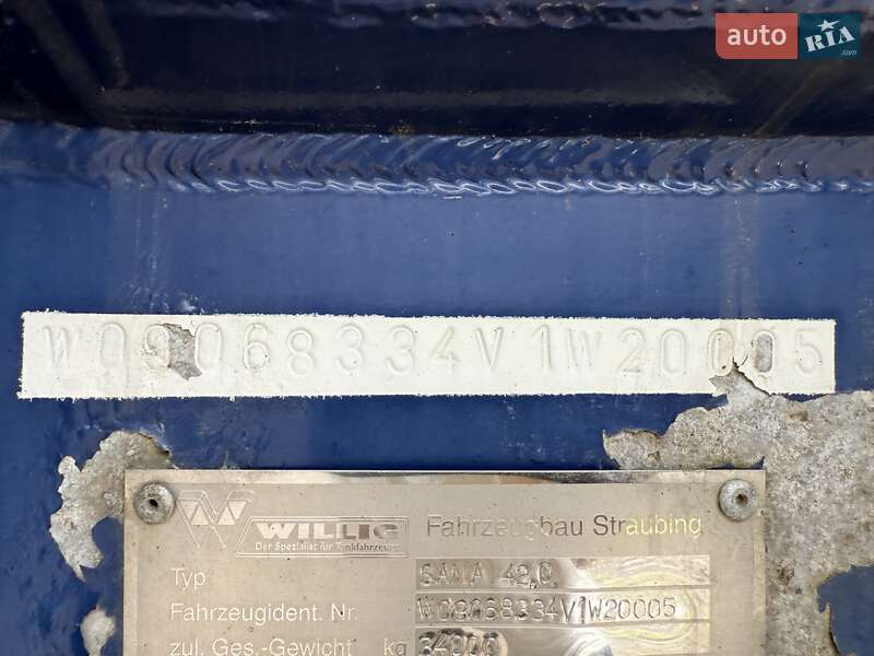 Цистерна полуприцеп Willig Sana 1997 в Хусте