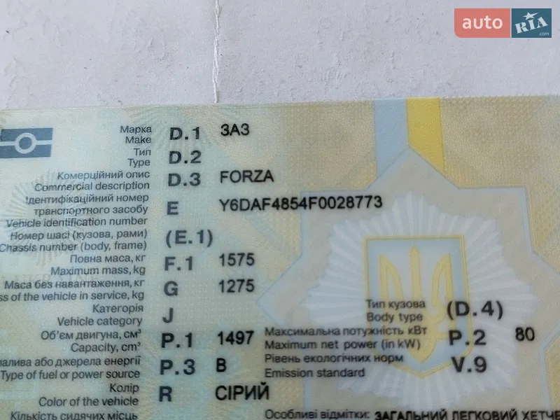 ЗАЗ Forza 2015