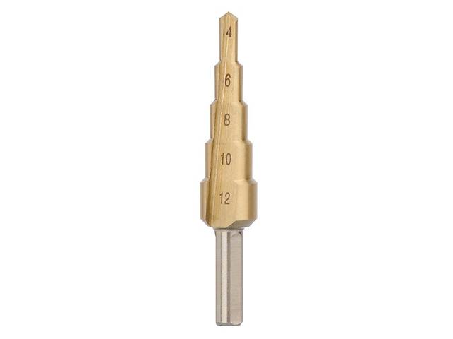 Сверло ступенчатое по металлу 4-12 мм INTERTOOL SD-5812