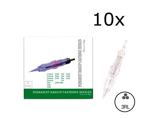 купить бу 10x Модульная игла 3RL 0.25мм картридж для перманентного макияжа в Харькове купить бу 10x Модульная игла 3RL 0.25мм картридж для перманентного макияжа в Харькове