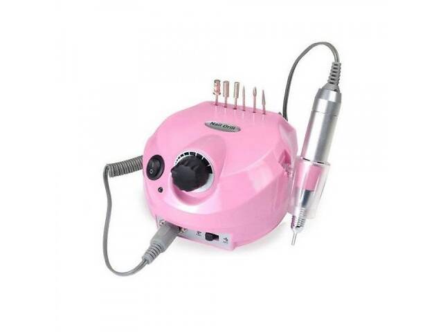 Фрезер машинка для маникюра и педикюра с реверсом 35000 оборотов 30 Вт Nail Drill DM-202 Розовый