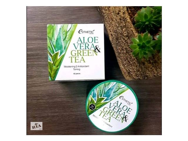 Гидрогелевые патчи для глаз АЛОЭ/ЗЕЛЕНЫЙ ЧАЙ ESTHETIC HOUSE ALOE VERA&GREEN TEA HYDROGEL EYE PATCH