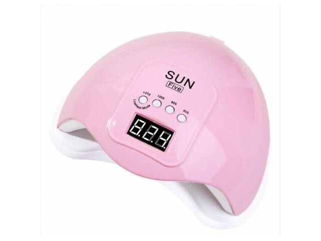 УФ лампа для ногтей UV и LED SUN Five 48 W тайминг, выбор мощности Pink (47507-IM)