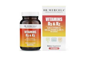 Витамин D Dr. Mercola Vitamins D3 & K2 5,000 IU 90 Caps
