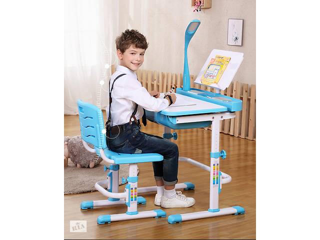Парта и стульчик Evo-kids Evo-17 (с лампой), доставка бесплатно. подставка, подарки