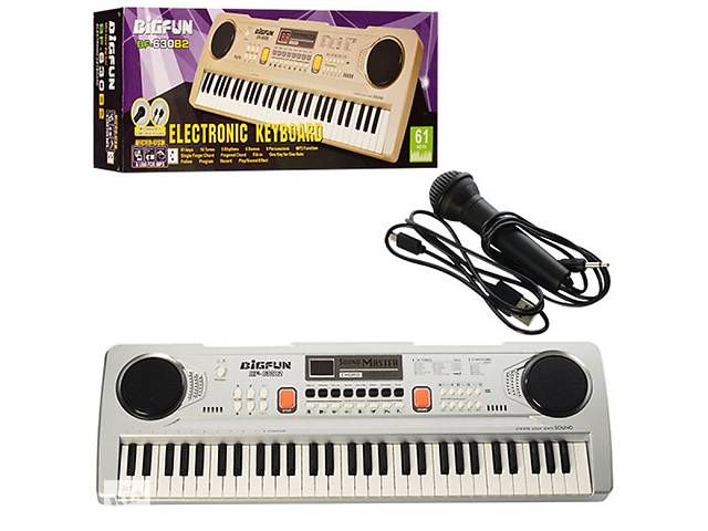 Детский пианино синтезатор BF-630B2, 61 клавиша, USB.MP3,запись,Demo.