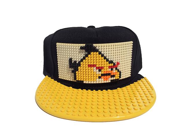 Кепка-конструктор BricksCap Angry Birds L/XL (56 - 60 см) от 10 лет Черно-желтый (1000203-L/XL)