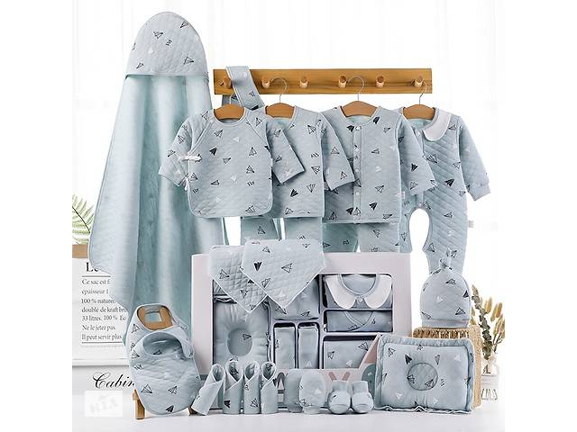 Подарочный набор одежды 22 в 1 CuteBaby для новорожденного мальчика 0-9 месяца Голубой (LP687H)