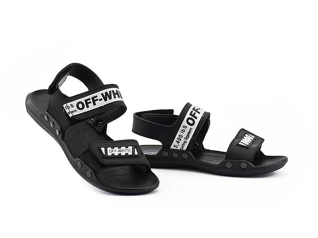 Детские босоножки кожаные летние черные CrosSAV Boy 222 Black