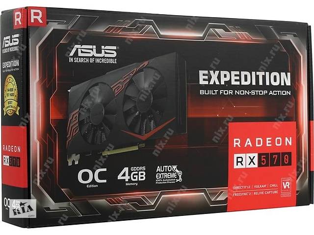 Видеокарта ASUS Radeon RX 570 Expedition OC 4096Mb
