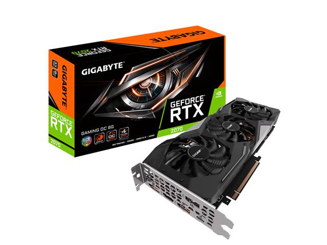 Видеокарта Gigabyte GeForce RTX2070 8GB GDDR6 Gaming OC (GV-N2070GAMING_OC-8GC)