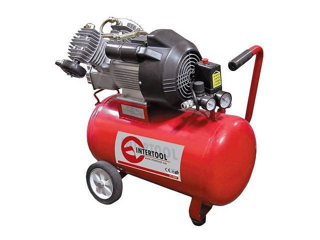 Компрессор двухцилиндровый 50 л Intertool PT-0007