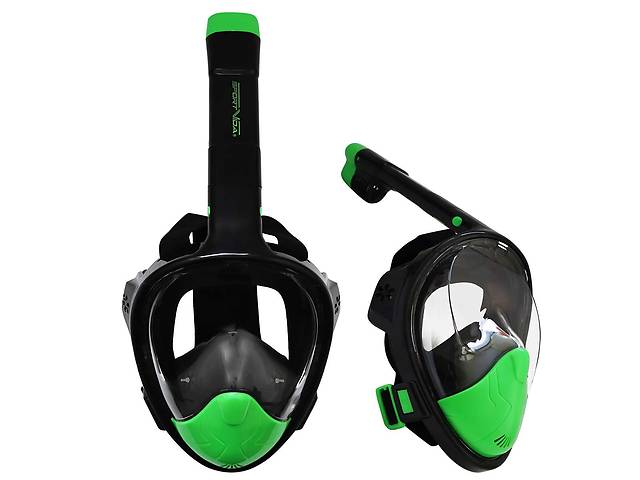 Маска для снорклинга плавания SportVida Size L/XL Black/Green SKL41-277776