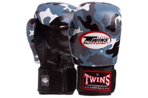 Перчатки боксерские кожаные TWINS FBGVL3-ARMY 10 унций Серый