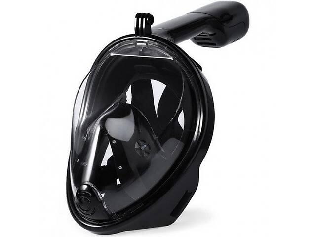 Полнолицевая панорамная маска для плавания Seagard Easybreath-II UTM (L/XL) Черная с креплением для камеры