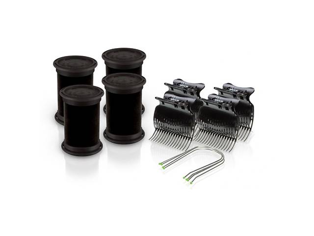 Электробигуди Diva, черные, D423, бигуди+шпильки+зажимы, 38 mm