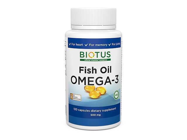  Омега-3 исландский рыбий жир Omega-3 Fish Oil Biotus 120 капсул- объявление о продаже  в Киеве