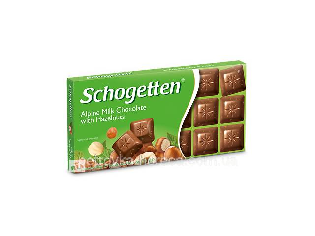 Шоколад Schogetten Alpine Milk Chocolate with Hazelnuts (Лесной Орех) 100гр