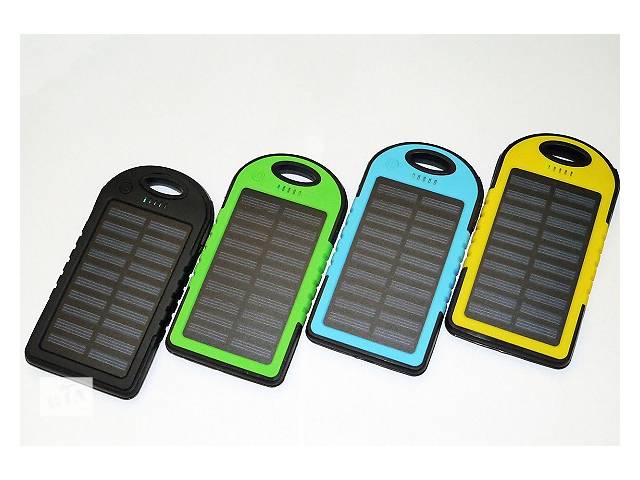 Внешний аккумулятор Solar Power Bank 10000 mAh с солнечной батареей 2 USB