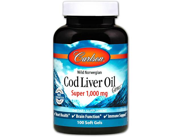 Рыбий жир из печени трески Carlson Labs Cod Liver Oil норвежский 1000 мг 100 капсул (1211)- объявление о продаже в Киеве Рыбий жир из печени трески Carlson Labs Cod Liver Oil норвежский 1000 мг 100 капсул (1211)- объявление о продаже в Киеве