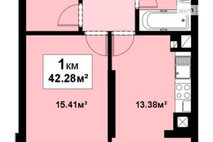Продается 1-комнатная квартира 42.28 кв. м в Черновцах