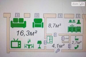 Продається 1-кімнатна квартира 32 кв. м у Чернівцях