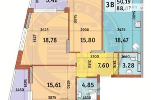 Продается 3-комнатная квартира 88.6 кв. м в Киеве