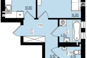 Продается 2-комнатная квартира 57.5 кв. м в Черновцах