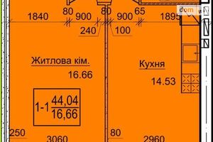 Продается 1-комнатная квартира 44 кв. м в Василькове
