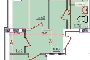 Продається 2-кімнатна квартира 55.75 кв. м у Одесі