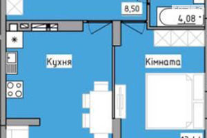 Продается 1-комнатная квартира 45.22 кв. м в Львове