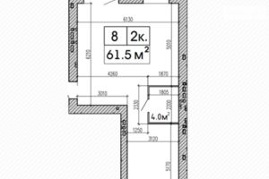Продається 2-кімнатна квартира 61.5 кв. м у Дніпрі