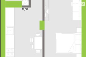 Продается 1-комнатная квартира 45.6 кв. м в Луцке