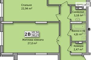 Продается 2-комнатная квартира 97 кв. м в Киеве