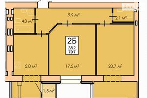 Продается 2-комнатная квартира 70 кв. м в Черкассах