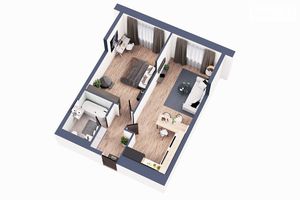 Продается 1-комнатная квартира 51.5 кв. м в Киеве