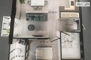 Продается 2-комнатная квартира 56 кв. м в Днепре