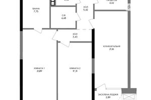 Продается 3-комнатная квартира 132.7 кв. м в Киеве