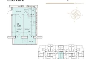 Продается 1-комнатная квартира 48 кв. м в Вышгороде