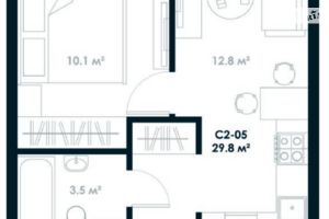 Продается 1-комнатная квартира 30 кв. м в Киеве