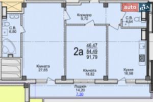 Продается 2-комнатная квартира 91.79 кв. м в Черкассах